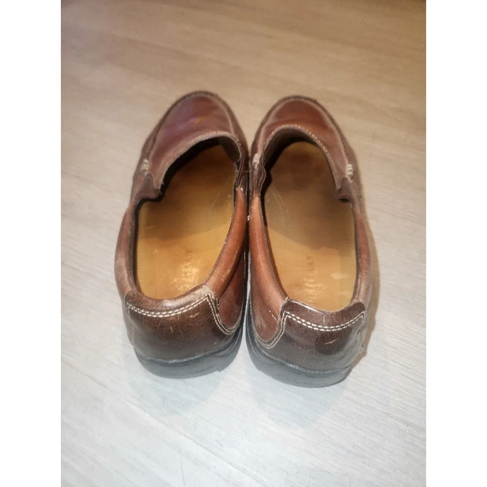 Cole Haan‎ Mens C08038 Brown Leather Nike Air Slip On Loafers Size 11M
